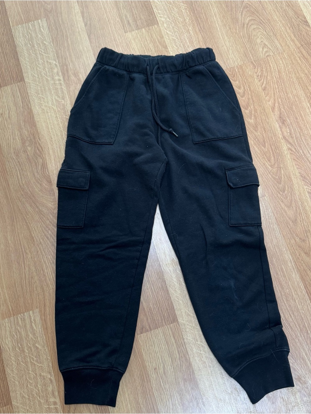 PINK Victoria's Secret Black Cargo Jogger Pants